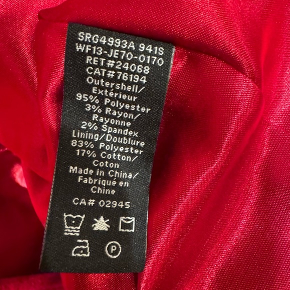 Women's Red Double-Breasted Coat - Picture 8 of 8